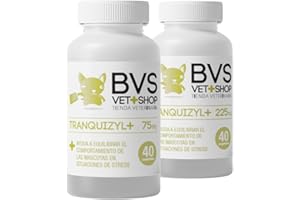 BARAKALDO VET+SHOP TIENDA VETERINARIA BVS Vet Shop | Tranquizyl 40 Comprimidos para Perros | Complemento Ideal para Ayudar a tu Mascota a Relajarse y Mantenerse Tranquila en situaciones estresantes | 75 MG