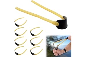 EDDRFY 8 unidades de lanza de piedra para adultos, elástica, elástica, goma, goma, banda elástica cuadrada para lanza, correas ajustables para lanza, piedras de exterior