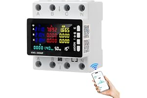 Elmätare 3 fas Wlan Smartmete, 3-fas 4 ledare, elmätare, hatt, smartmeter med skydd mot strömavbrott/övertemperatur/underspän