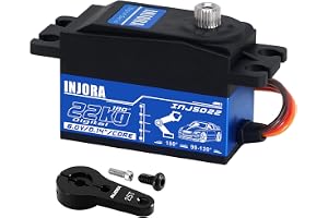 INJORA INJS022 22 kg låg profil digital servo och 25T servoarm för 1/10 RC bil robot modell uppgradering