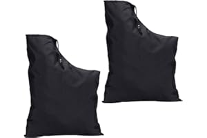 Grantop Blower Leaf Vacuum Bag,Replacement Leaf Blower Storage Bag,Leaf Collection Bottom Bag Zippered Bottom for Shredder Accessories,Garden Vacuum Cleaner, Leaf Blowers (2* Black)