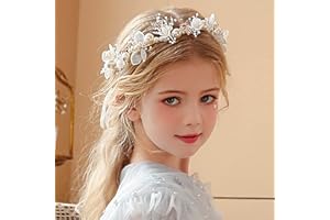 Bufenia Mariage fleur cristal casque fleur fille bandeau princesse perle bébé souffle couronne mariée or cheveux accessoires