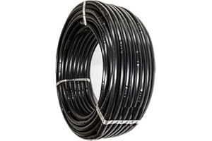 Suinga Tuyau d'arrosage goutte à goutte 16 mm 100m, Espacement de 33 cm entre les goutteurs, noir