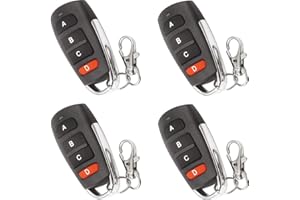 BKIYOUGO Universal Duplicator Remote Garage Door Remote, 433.92 Mhz Remote for Gate, Remote Control Key Fob, Replacement Garage Door Electric Gate, Cloning Remote Control Keychain(4 PCS)
