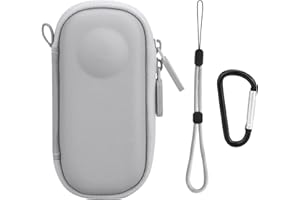 BRDRC Étui de Transport pour Insta360 One X/X2/X3, Mini étui de Rangement à Coque Rigide, étui de Voyage en polyuréthane pour Accessoires d'appareil Photo Insta 360 One X/X2/X3 (Gris)