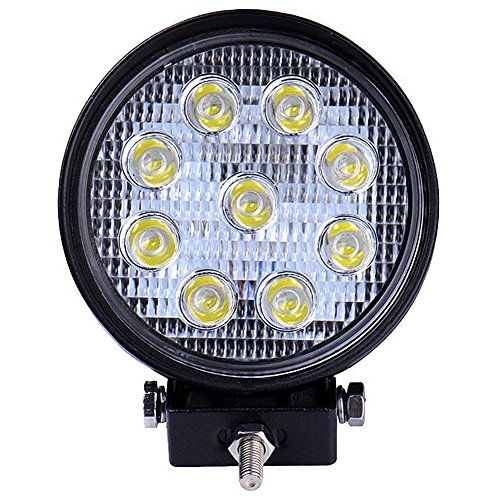 Preisvergleich Produktbild ALPHA DIMA 27W LED Arbeitsscheinwerfer Zusatzscheinwerfer Rund Weiß 6500K IP67 Aluminium