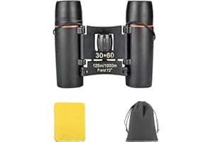 MEMOFYND 1 mini télescope avec 1 sac de rangement et 1 chiffon de nettoyage, télescope compact, télescope transparent, jumelles étanches pour randonnée, camping (noir)