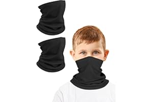 Kiiwah Szalik dla dzieci, 2 sztuki, zimowy komin, ocieplacz na szyję, wielofunkcyjny szal dla chłopców i dziewcząt, wiatroszczelny, ciepły, oddychający, do jazdy na nartach, jazdy na rowerze