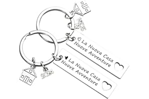 Venevon Regalo Portachiavi Casa Nuova Coppia: Regalo Casa Nuova di Inaugurazione Della Casa Nuova Casa del Proprietario di Casa Portachiavi Prima Casa Presente Natale