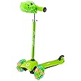 EVO Light Up Mini Cruiser Scooter With Light Up Wheels For Kids | Kids Push Scooter With Adjustable Height Handles | Childrens Balance 3-Wheeled Scooter | Kick Scooters For Kids Aged 2-7