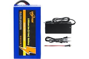 UBETTER 36V 14AH 14000mAh batteria al litio per bicicletta, batteria agli ioni per bicicletta elettrica con kit di ricarica e BMS da 30A per e-scooter da 100-1000W, e-motor e-bike, e-scooter