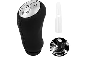 UWOBEFO Manopola Cambio Auto Pomello del Cambio Auto 5 Marce Pomello Leva Cambio Pomello Cambio Auto Universale Copri Pomello Cambio Marce 5 Marce Pomelli Leva del Cambio compatibile con Renault Clio MK3