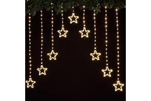 Noma Star Wire Curtain Light, Warm White, 308 LED'S (Pack of 1)