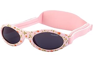Kiddus Occhiali da sole Polarizzati Baby. Bambino e Bambina. Età 0 mesi a 2 anni. UV400 100% protezione UV. Fascia regolabile. Premium