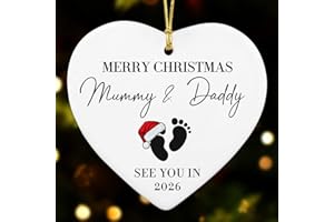 NewEleven Gifts For Mummy And Daddy - Pregnancy Announcement for Husband Wife Family, Pregnancy Gifts for Expecting Mom, For New Mom, New Dad, New Parents - Christmas Bauble