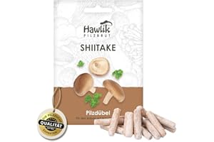 Hawlik Pilzbrut - Shiitake Pilze auf Holz & Baumstämmen züchten - frische Pilze einfach züchten - 20 Pilzdübel mit Mycel für die Zucht auf Holz