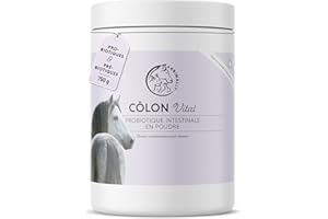 ANNIMALLY Poudre de probiotiques pour Chevaux - Poudre intestinale de 750 g avec levure Vivante pour Une Flore intestinale Saine - Bactéries intestinales pour la rénovation intestinale chez Le Cheval