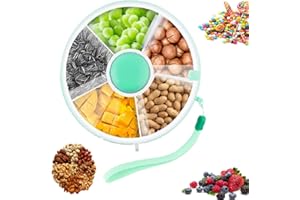 DANNEEFORSU7 Snack Spinner mit Handschlaufe - Rotierende Aufbewahrung, Snack Box, Kinder Tragbare Melone Süßigkeiten Samen Organizer Aufbewahrungsboxen Snackbehälter Kinder, Snackteller für Unterwegs