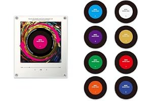 Magnetisk kylskåpsmagnet NFC induktion sjungande högtalare, 9 st NFC-musikskivor, musik kylskåpsmagneter med spelarset kontor