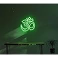 RGY Om Led Neon Light for Wall, Office, Pooja room, Mandir Decoration, Home Decore, Diwali Gift - (8"Inch x 9"Inch - Green)