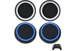 wimony 4Pcs Controller Thumb Grips Compatible with PS5 & PS4 Joystick Controller,Silicone Controller Thumb Grips Cover Protection Attachments,Convex and Concave-Raised Dots & Studded Design