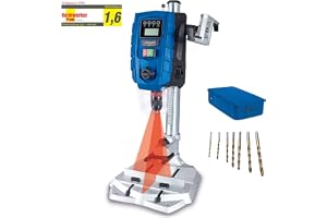 Scheppach Arbetsborrmaskin DP60SE 710W digital skärm borrsats ingår | Digitalskärm | LED- och laserljus