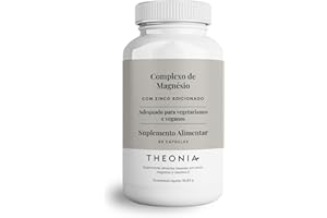 Complejo de magnesio Theonia de alta concentración - Salud muscular y ósea, función nerviosa y ayuda energética - 60 cápsulas, sin OMG, apto para vegetarianos