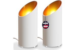 ‎CHARLIQUE charlique® LED Uplight Spot (2 Stück) weiss, 6W, Bodenstrahler, LED Bodenlampe für indirekte Beleuchtung im Wohnzimmer, Standleuchte inklusive GU10 Lampe 230V, warmweißes Licht mit 2700 Kelvin