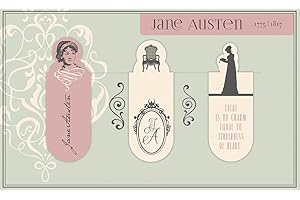Moses. 82755 Marque-page magnétique Jane Austen Lot de 3, Signet magnétique, charmant Illustré