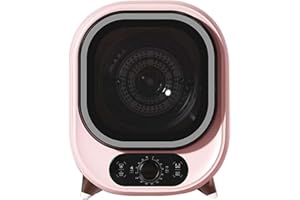 DPDZSW Small Tumble Dryer, Portable Condenser Tumble Dryer, 5kg Vented Tumble Dryer, Perfect for Counter Top or Wall Mounted Use, Compact, Mini Spin Dryer, 0.8kg Load Capacity,Pink