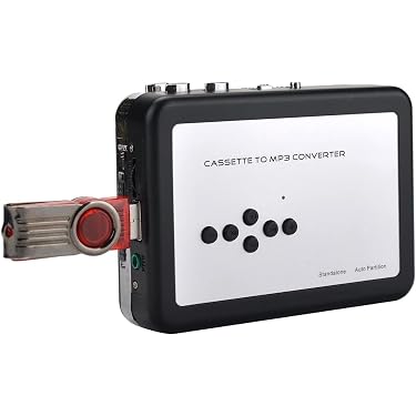 Lettore Cassette Portatile Deluxe Products - Registra Da Cassetta A MP3, Ingresso AUX, Nero