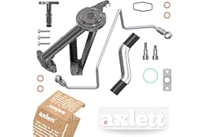 axlett® Kit montage tuyau alimentation de turbo | Conduite graissage d'huile + crepine + durite retour d'huile pour Peugeot Citroen 1.6 HDI 1.6 TDCi MZ-CDi Cooper D 037968 101866 038128 037655 037660