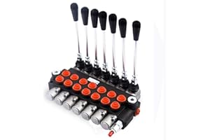 FETCOI 7Spool P40 Hydraulic Directional Control Valve, unité de commande hydraulique, actionnement de l'équipement hydraulique, opération manuelle, 13 GPM 16 x 33 x 7 cm, étau rang 10 - 400 mm2/s