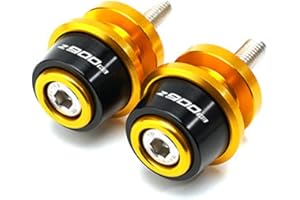 VSKTE Motorradzubehör Swingarm Slider Spulen 8mm Standschrauben abdecken Fit for Kawasaki Z900RS Z 900RS 2017-2021 (Color : X Gold)