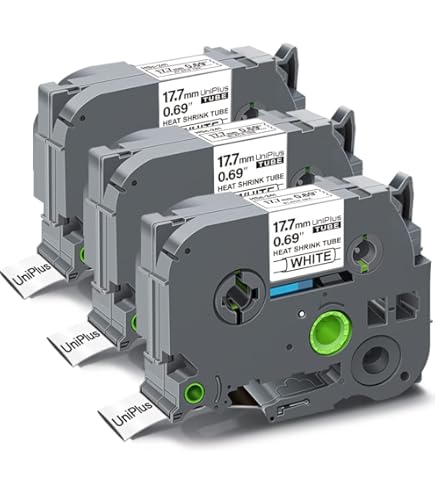 Labelwell 3x compatibele labeltape 8,8 mm voor Brother krimpkous HSe-221 HSe221 HS221 labeltape kabel labelen voor Brother P-Touch PT-E100 PT-E300 E500 P750W D600 H105, zwart op wit