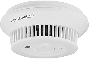 Homematic IP Smart Home Rauchwarnmelder mit Q-Label, Rauchmelder alarmiert lokal über die Sirene und per Push-Benachrichtigun