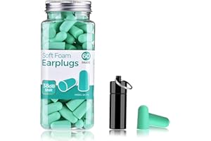 WOWTEECH Schlafen Ohrstöpsel 38 dB höchstes SNR 60 Paare, verbesserte superweiche Schaum Stöpsel, Einheitsgröße, weiche Ohrstöpsel zum Schlafen, Lernen, Reisen, Konzerte, Laute Geräusche