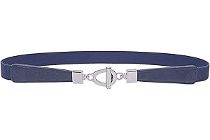 Syuer Womens 0.8" Width Skinny Elastic Waist Belt Stretch Cinch Belt Thin Belt