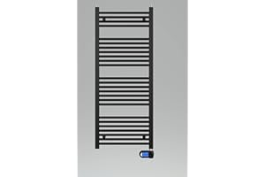VEROSAN Badheizkörper ARTEMIS matt schwarz 1200x500 mm 500 Watt mit Thermostat