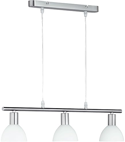BRILLIANT lamp Elegante LED hanglamp 4-lichts chroom/transparant | 4x 7W LED geïntegreerd (COB), (500lm, 3000K) | Schaal A tot E | In hoogte verstelbaar/kabel inkortbaar