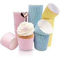 150 Stück Muffinförmchen - Bunt Kariert Für Cupcakes & Backen