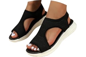 GENERISCH Damen Sandalen Sommer Mesh Orthopädische Schuhe Bequeme Slingback Muffin Weiche Sohle Sommerschuhe Sandalen Damen Sommer Bequem Elegante Plateau Sandalen Gesundheitsschuhe