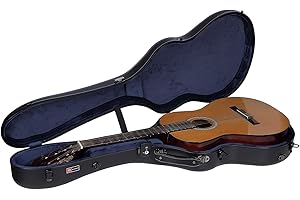 Crossrock Fiber Purity CRF7000CPBK - Maletín rígido para guitarra clásica de 4/4 (carbono, 2 kg), color negro