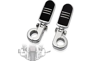 FOVPLUE 3,2 cm motorväg fotpinnar, justerbart fotstöd med montering P-klämmor för Harley Touring Softail Dyna Sportster Honda
