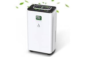 JYMIPA 12L/Day Dehumidifiers for Home, Dehumidifier with Digital Humidity Display & Control, 24H Timer, Continuous Drain, 2.5L Water Tank & Drain Hose for Damp & Condensation, Ideal for Basement/Large Room