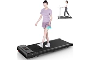 HOMEFITNESSCODE Walking Pad Treadmills for Home, Ultra Slim Under Desk Treadmill, Installation-Free with 1-10kmph, Remote Control and LED Display for Office Home Use
