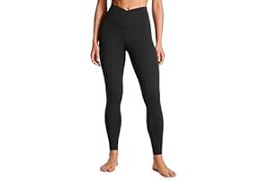 CRZ YOGA Femmes Butterluxe Haute Taille Croisée en V Athlétique Entraînement Doux Yoga Leggings - 64cm/71cm