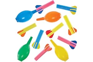 Baker Ross FN143 Lance-fusées en mousse - paquet de 8, jouets volants pour enfants pour remplir les sacs de fête