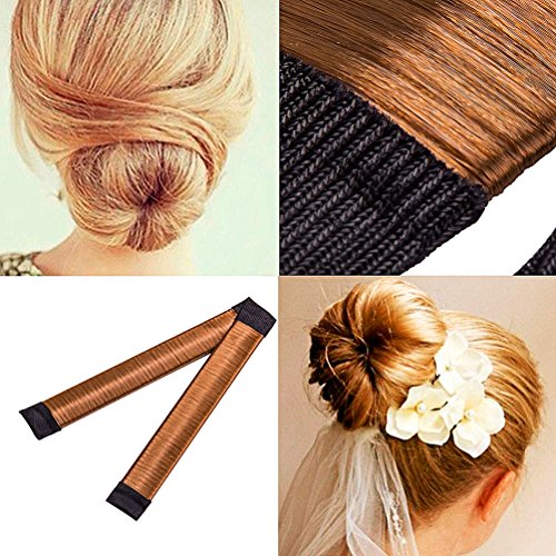 VALUE MAKERS® Damen Fashion Haarstyling Tool – Donut ehemaliges Schaum Französisch Spiral Magie DIY Werkzeug Brautschmuck Rolle - 2