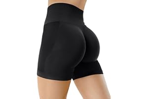 TAYOEA Sport Shorts Damen Gym Scrunch Butt Kurze Sporthose Push Up Boom Booty Lifting Kurze Leggings Seamless High Waist Workout Shorts Damen Sommer